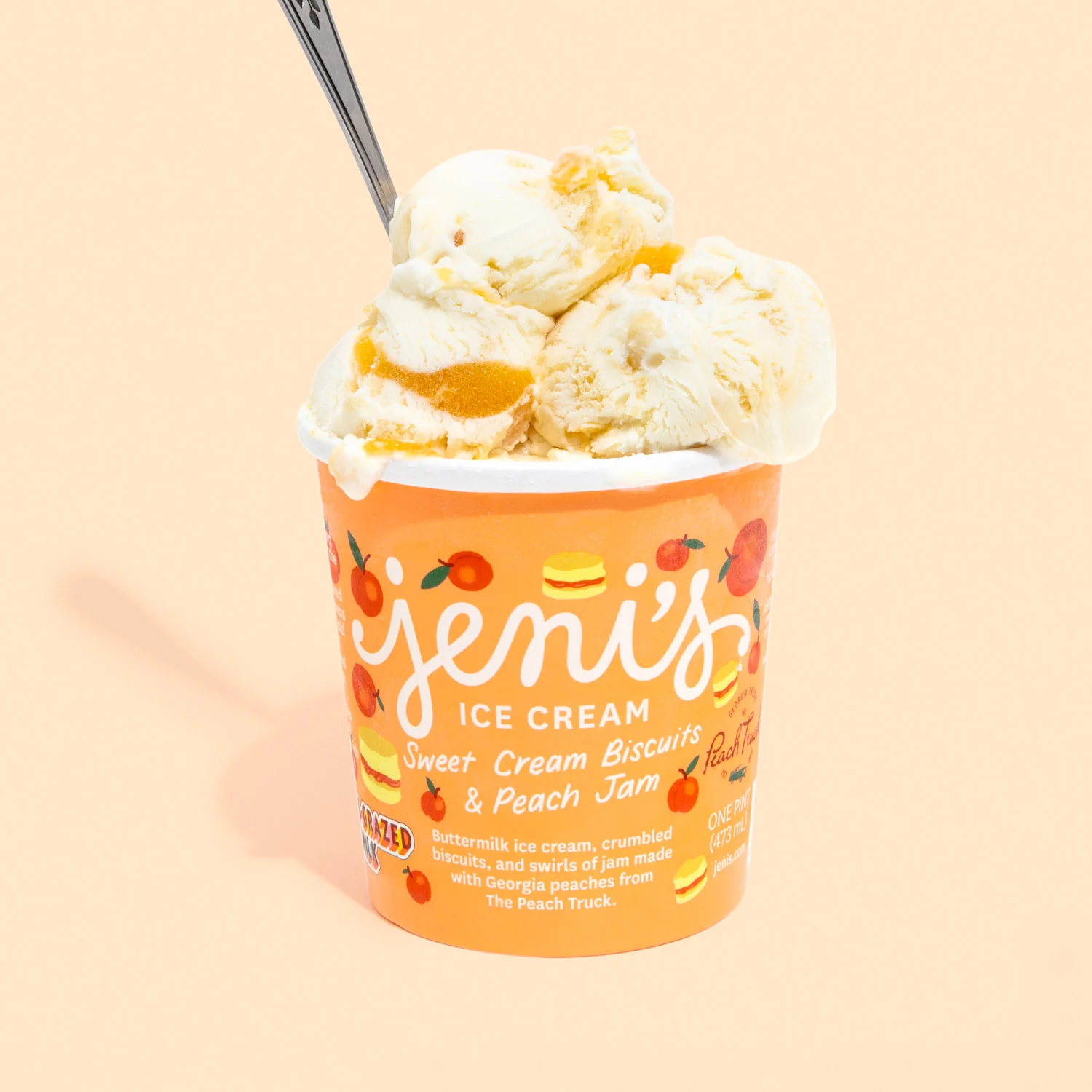 Sweet Cream Biscuits & Peach Jam